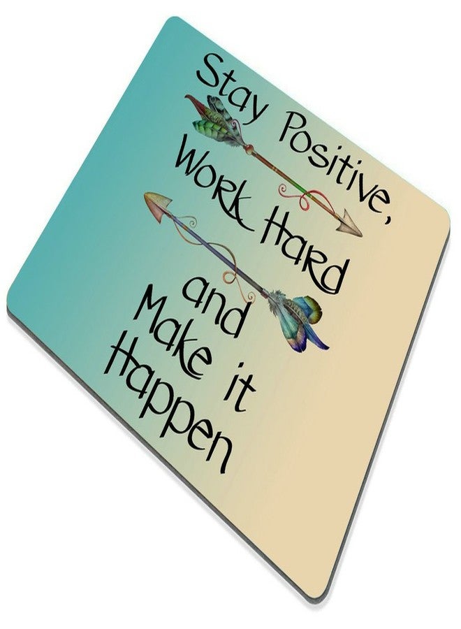 Smooffly Gaming Mouse Pad Custom,Stay Positive Work Hard and Make It Happen Motivational Sign Inspirational Quote Mouse Pad Motivational Quotes for Work - Image 2