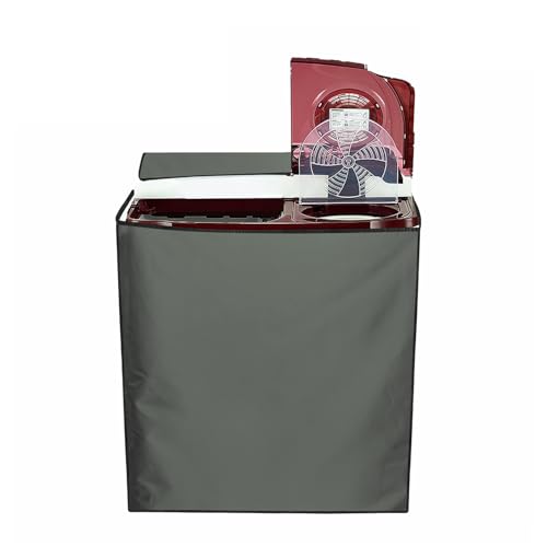Star Weaves Polyester Washing Machine Cover Compatible for LG 6 KG Semi-Automatic Top Loading P6001RG, Grey - Image 1