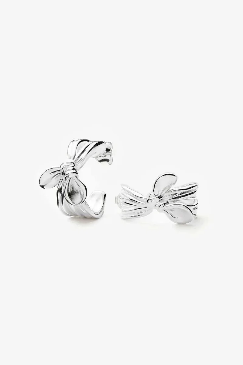 ميسوما MARK GONG BOW HOOP EARRINGS