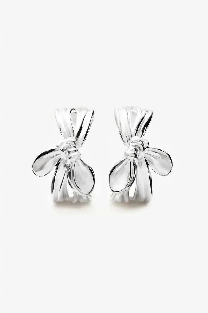 ميسوما MARK GONG BOW HOOP EARRINGS