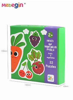 MEBEGIN Wooden Puzzles Toys Vegetable Theme Set of 22 Wood Learning Travel Toys for Children Early Education Educational Montessori Toys  - Image 5