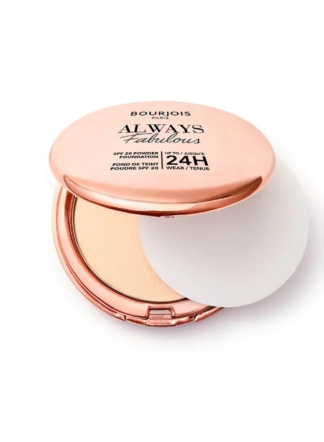 BOURJOIS PARIS Always Fabulous Powder Foundation - 115 - Golden Ivory, 7G
