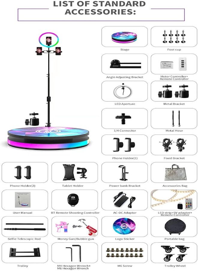 SUKILO 360 Photo Booth with Adjustable Stand – Slow Motion Spinning Booth for Wedding, Birthday Party, Live Events, Exhibitions, Shows – Video Recording & Sharing Station for 1-4 People  - Image 3