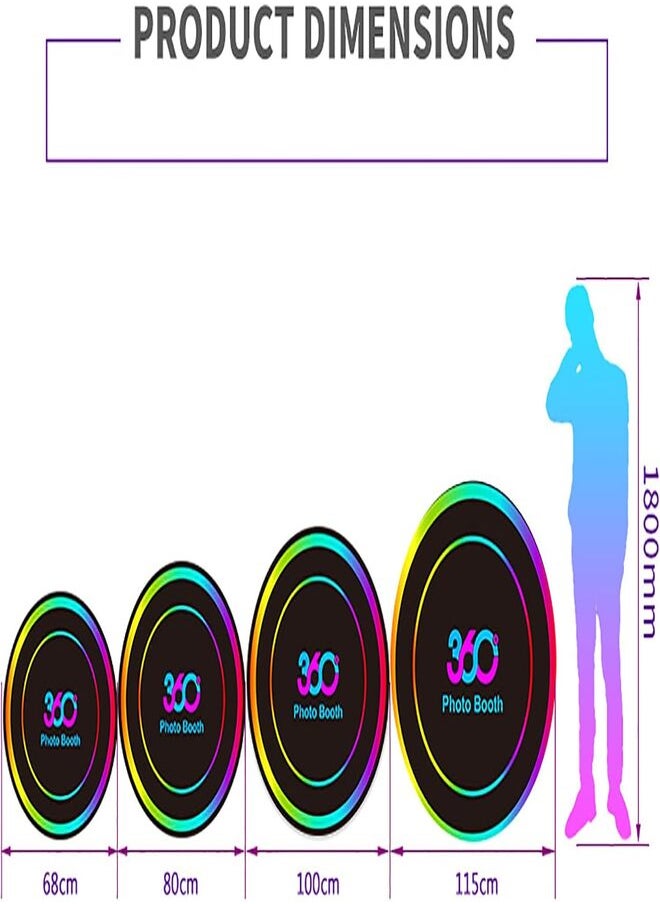 SUKILO 360 Photo Booth with Adjustable Stand – Slow Motion Spinning Booth for Wedding, Birthday Party, Live Events, Exhibitions, Shows – Video Recording & Sharing Station for 1-4 People  - Image 2