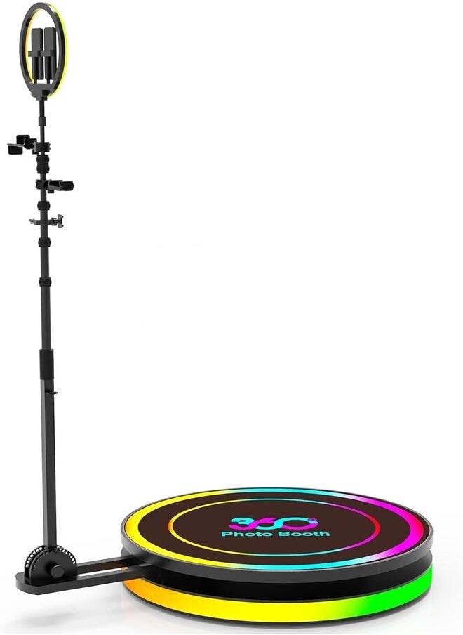 SUKILO 360 Photo Booth with Adjustable Stand – Slow Motion Spinning Booth for Wedding, Birthday Party, Live Events, Exhibitions, Shows – Video Recording & Sharing Station for 1-4 People  - Image 1