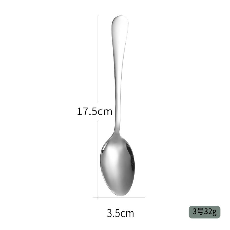 Generic 1010 Stainless Steel Spoon Table Fork Coffee Dessert Spoon Long ...