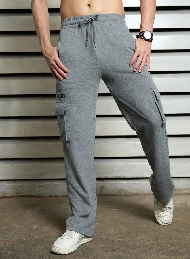 HIGH STAR Men’s Straight Fit Gray Trousers – Modern and Stylish