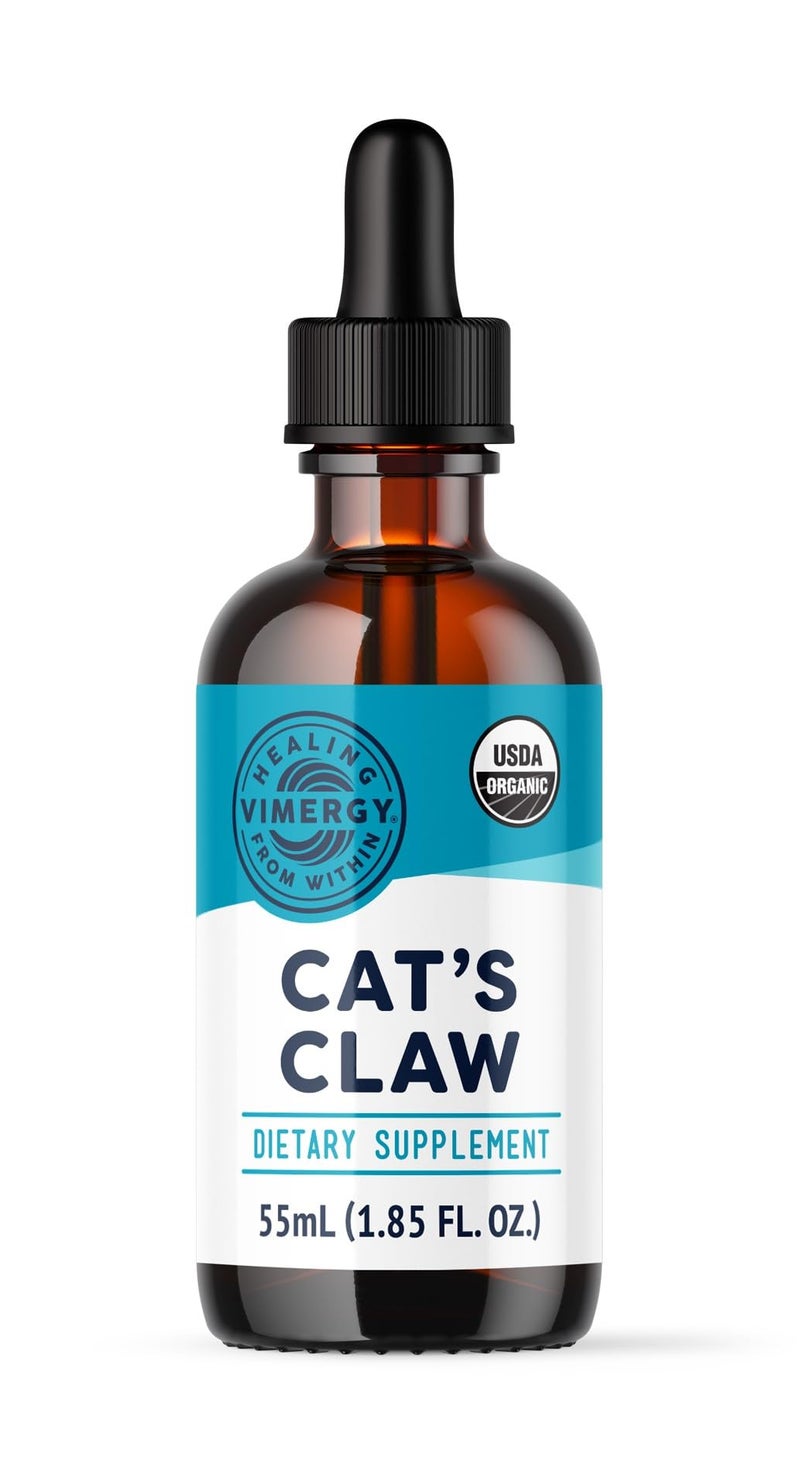 Vimergy Organic Cats Claw Liquid Provides Antioxidant Support Benefits The Immune System Organic Vegan GlutenFree NonGMO 30 Servings 55 ml