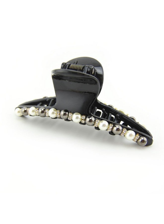 Meilliwish Gem Pearl Cute Beautiful Hair Claw Clip for Women 1 PCS(D79)(Long) - Image 1