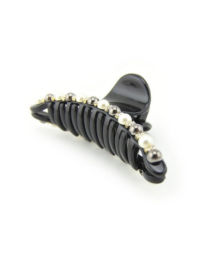 Meilliwish Gem Pearl Cute Beautiful Hair Claw Clip for Women 1 PCS(D79)(Long) - Image 3