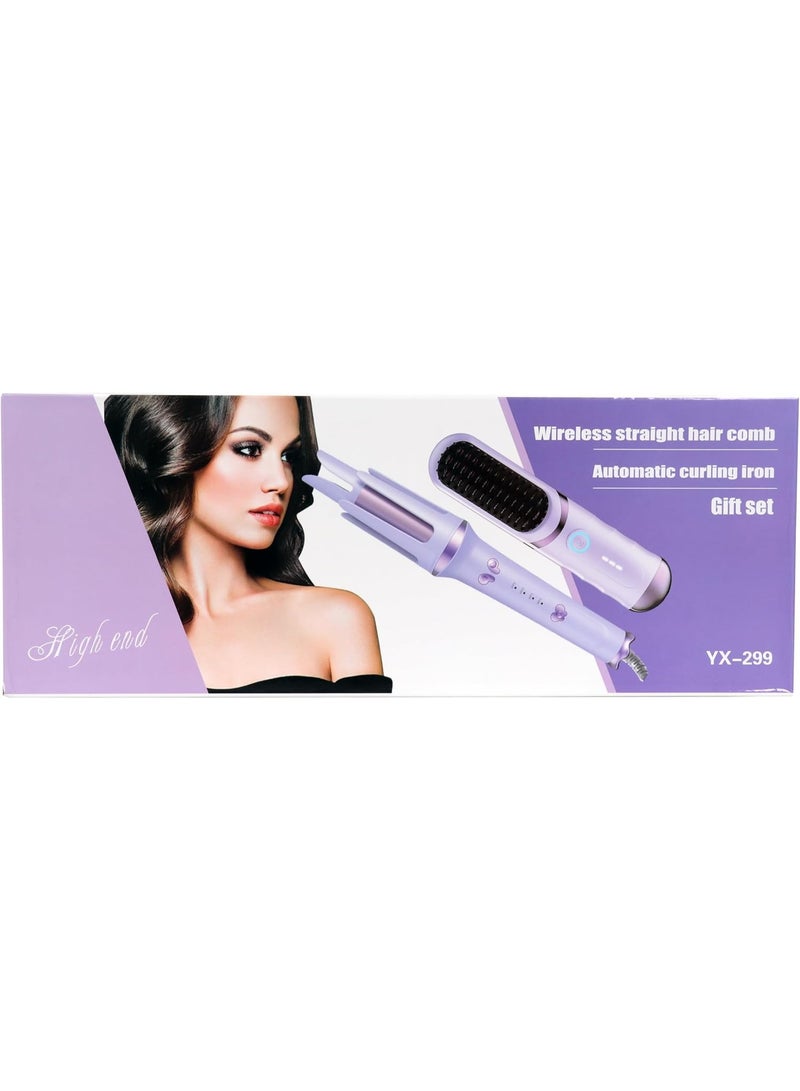 MUNTAQI 2-in-1 Hair Straightener Comb & Automatic Curling Iron – Professional Dual-Use Styling Tool with 3 Temperature Settings, Fast Heating, 2-Way Rotation, Anti-Scald Design, Travel-Friendly Hair Styler - Image 5