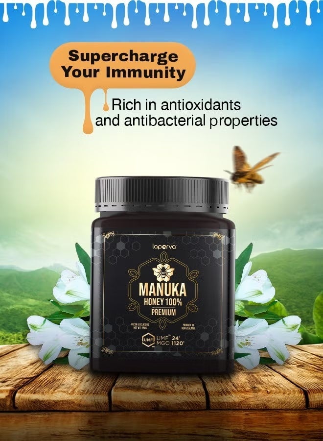 Laperva Manuka Honey - UMF 25+ Certified, 1200 MGO, Raw and Unprocessed - Premium Quality Honey for Health and Wellness - Image 4