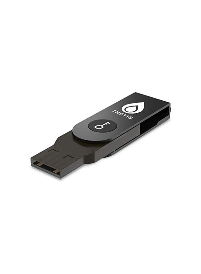 THETIS Thetis Security Key - U2F and FIDO2, USB A, two Factor Authenticator with Bluetooth, Multi-Layered Authentication Protection HOTP U2F Compatible Windows, MacOS, Gmail, Linux - Black - Image 2