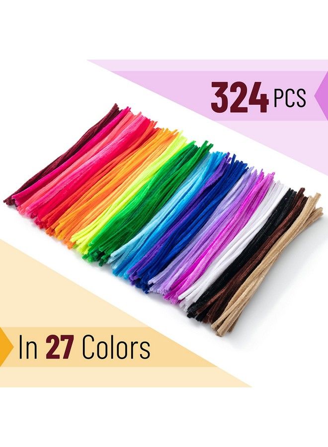 Mr. Pen منظفات الأنابيب 324 قطعة 27 لونًا منظفات الأنابيب سيقان الشنيل مستلزمات الحرف منظفات الأنابيب الحرفية منظفات الأنابيب سيقان الشنيل منظفات الأنابيب منظفات الأنابيب منظفات الأنابيب الناعمة السائبة - Image 3