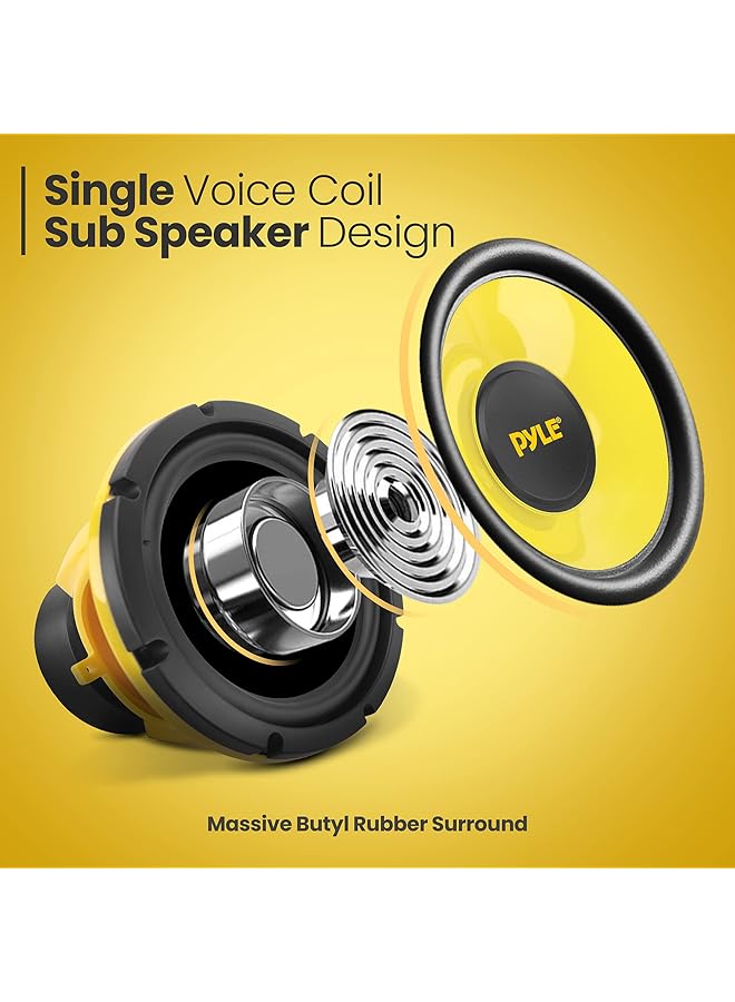 Pyle Usa Car Midbass Speaker System - Pro 8 Inch 400 Watt 4 Ohm Auto Mid-Bass Component Poly Woofer Audio Sound Speakers For Car Stereo W/ 40 Oz Magnet, 50Hz-5Khz Frequency, 3.58” Mount Depth - Plg81 - Image 5