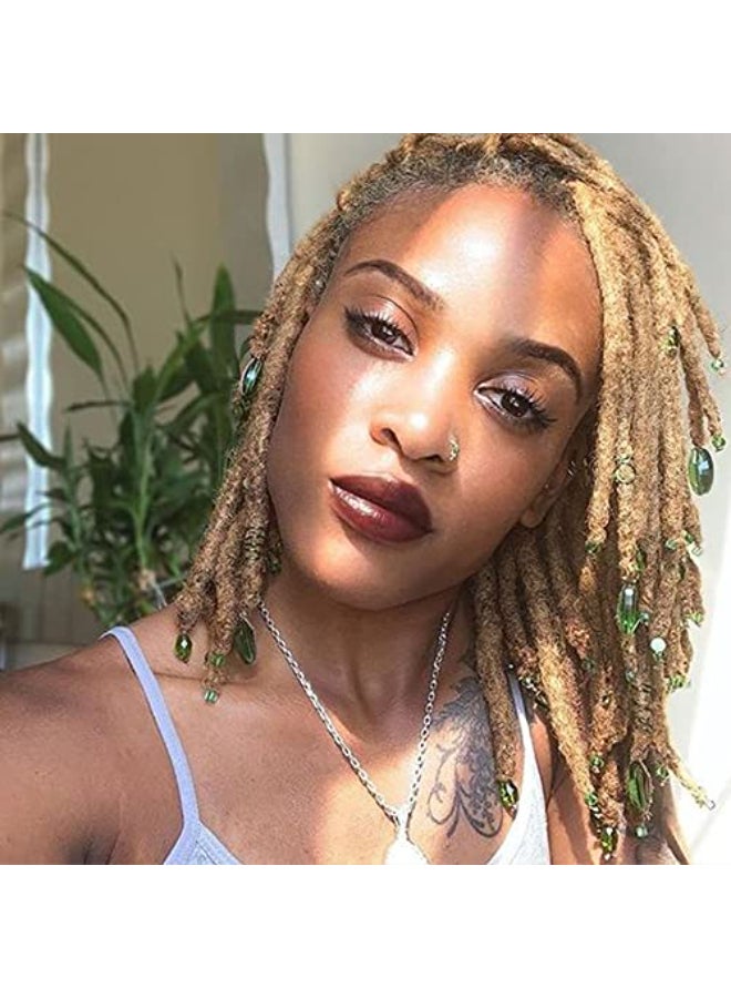 MIUULAAR 04cm Thickness 613 Blonde Color 6 Inch 30 Strands 100 Real Human Hair Dreadlock Extensions for ManWomenKid Full Head Handmade Can Be Dyed Bleached Curled Permanent loc Extension - Image 1