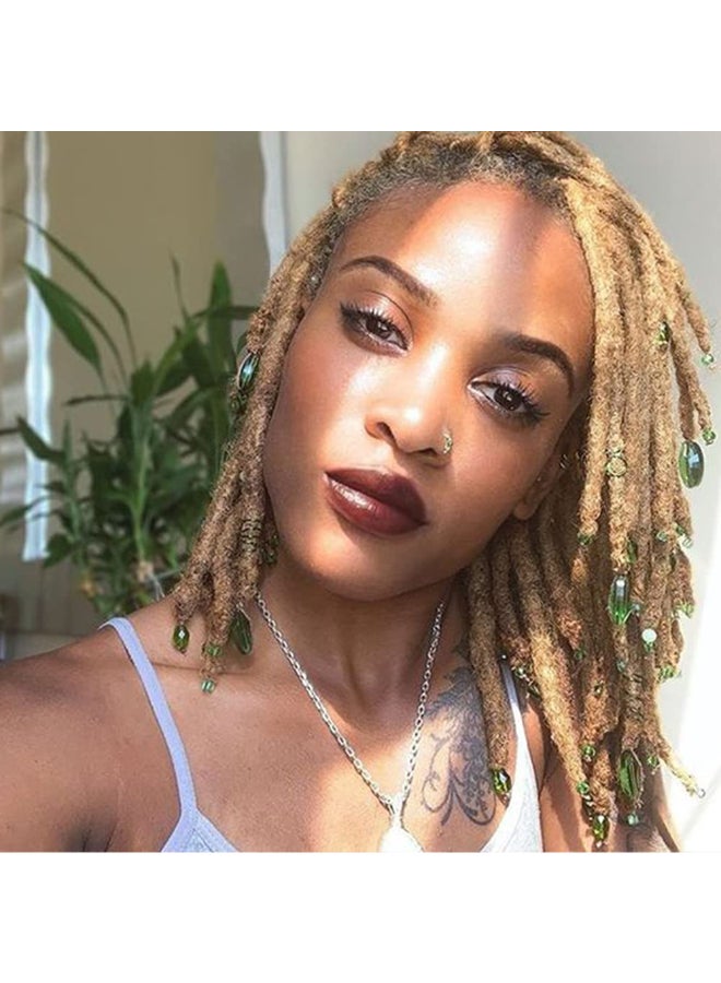 MIUULAAR 04cm Thickness 613 Blonde Color 6 Inch 30 Strands 100 Real Human Hair Dreadlock Extensions for ManWomenKid Full Head Handmade Can Be Dyed Bleached Curled Permanent loc Extension - Image 2