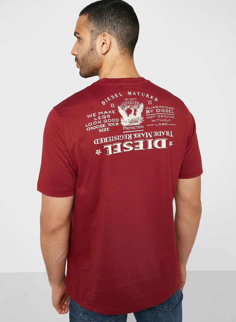DIESEL Logo Crew Neck T-Shirt