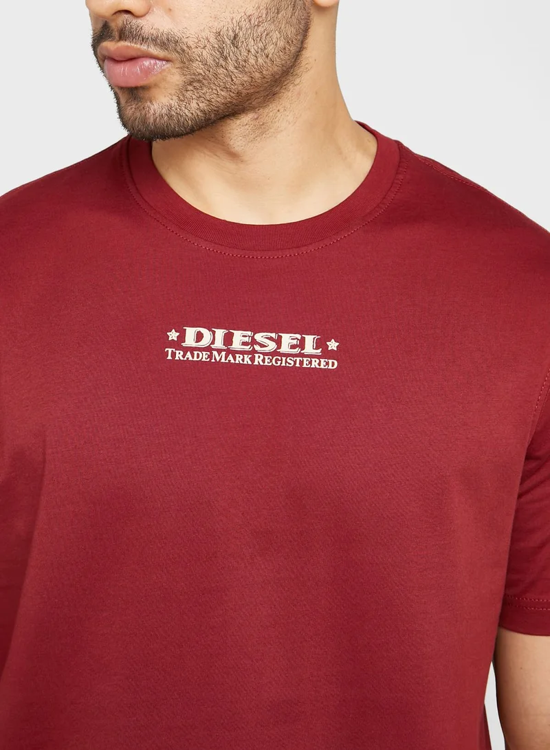 DIESEL Logo Crew Neck T-Shirt