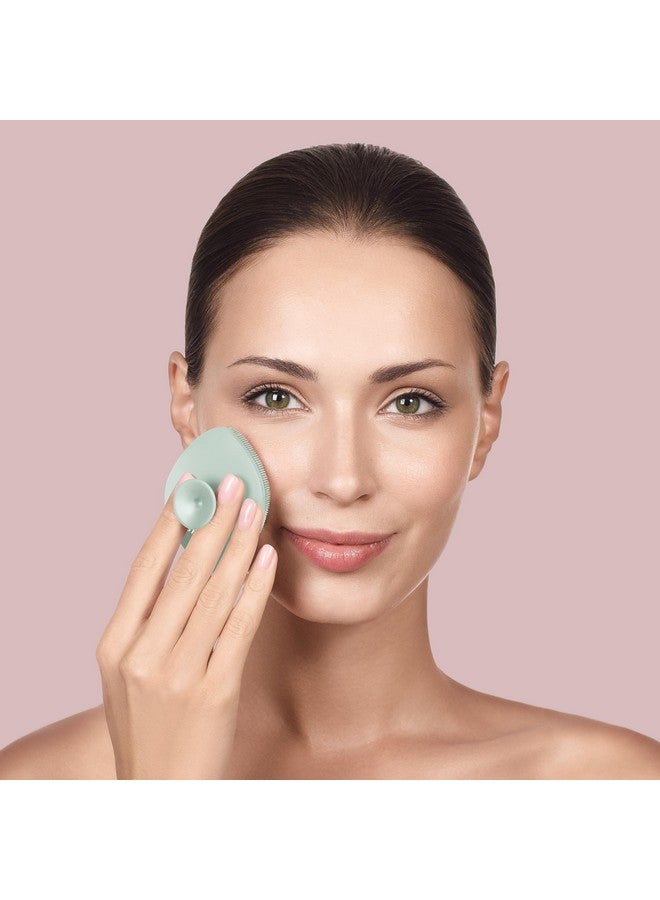 GESKE Smartappguided™ Facial Brush 4 In 1 Professional Facial Cleansing Brush With Handle Skin Cleansing Soft Silicone Facial Brush Routine Skincare Gentle Cleansing Facial Cleanser - Image 3