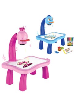 Generic Intelligent Projection Drawing Board Trace and Draw Projector Toy with Light & Music for Kids  - Image 2