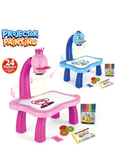 Generic Intelligent Projection Drawing Board Trace and Draw Projector Toy with Light & Music for Kids  - Image 3