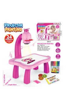 Generic Intelligent Projection Drawing Board Trace and Draw Projector Toy with Light & Music for Kids  - Image 4