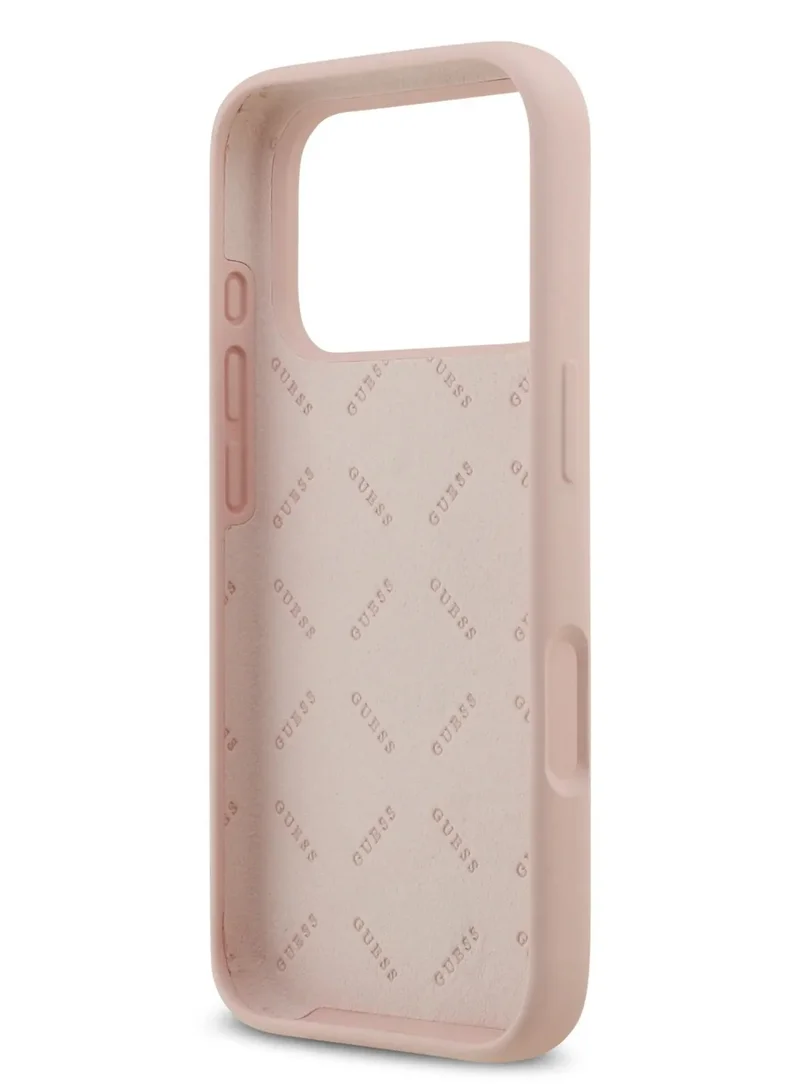 GUESS iPhone 17 Pro Max Case Cover / Silicone Case With 4G & Script Logo - Pink