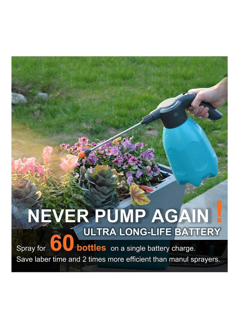 Generic - Electric Spray Bottle, Handheld Garden Sprayer, Rechargeable Portable Automatic Mister, Watering Plants for Indoor/Outdoor (Blue, 2L) - Image 1
