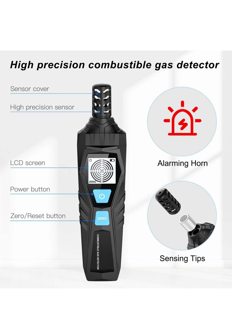 Excefore - Gas Leak Detector, Natural Gas Detector with Audible & Visual Alarm, Portable Gas Sniffer to Locate Combustible Gas Leak Sources Like for LPG, LNG, Natural, Methane & Butane Gases Detecting - Image 1