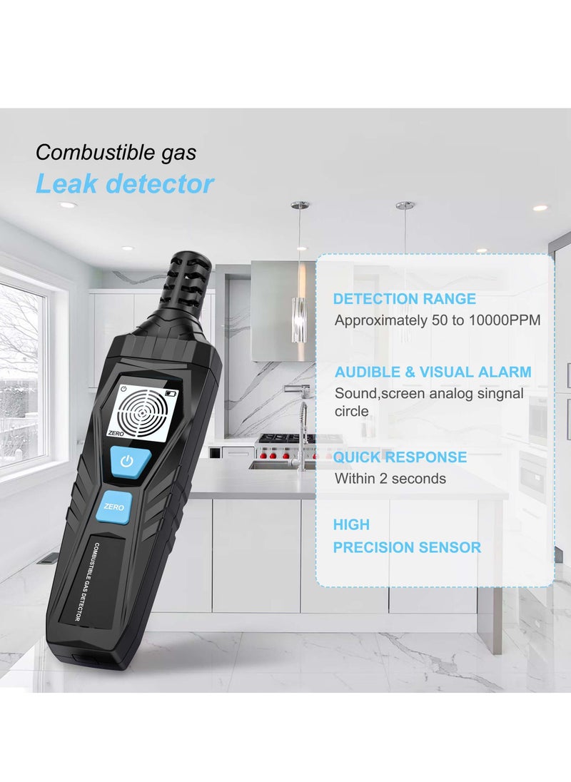 Excefore - Gas Leak Detector, Natural Gas Detector with Audible & Visual Alarm, Portable Gas Sniffer to Locate Combustible Gas Leak Sources Like for LPG, LNG, Natural, Methane & Butane Gases Detecting - Image 1