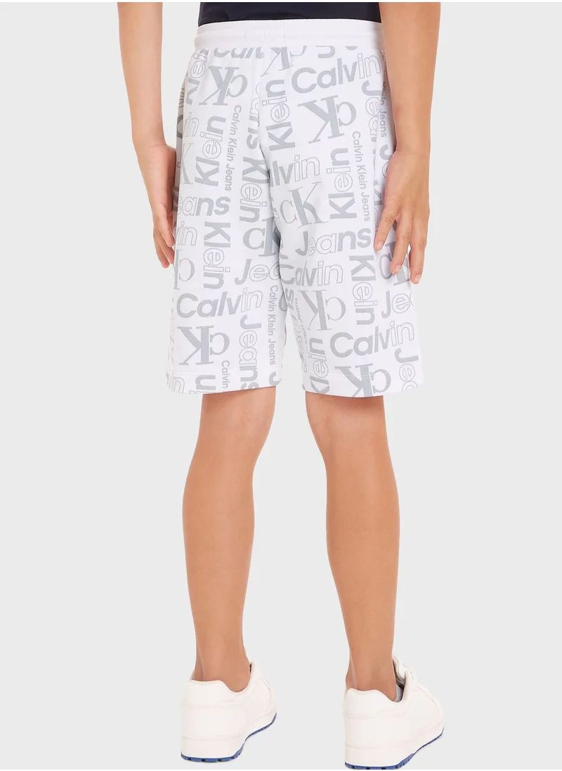 Calvin Klein Jeans Youth All Over Print Shorts