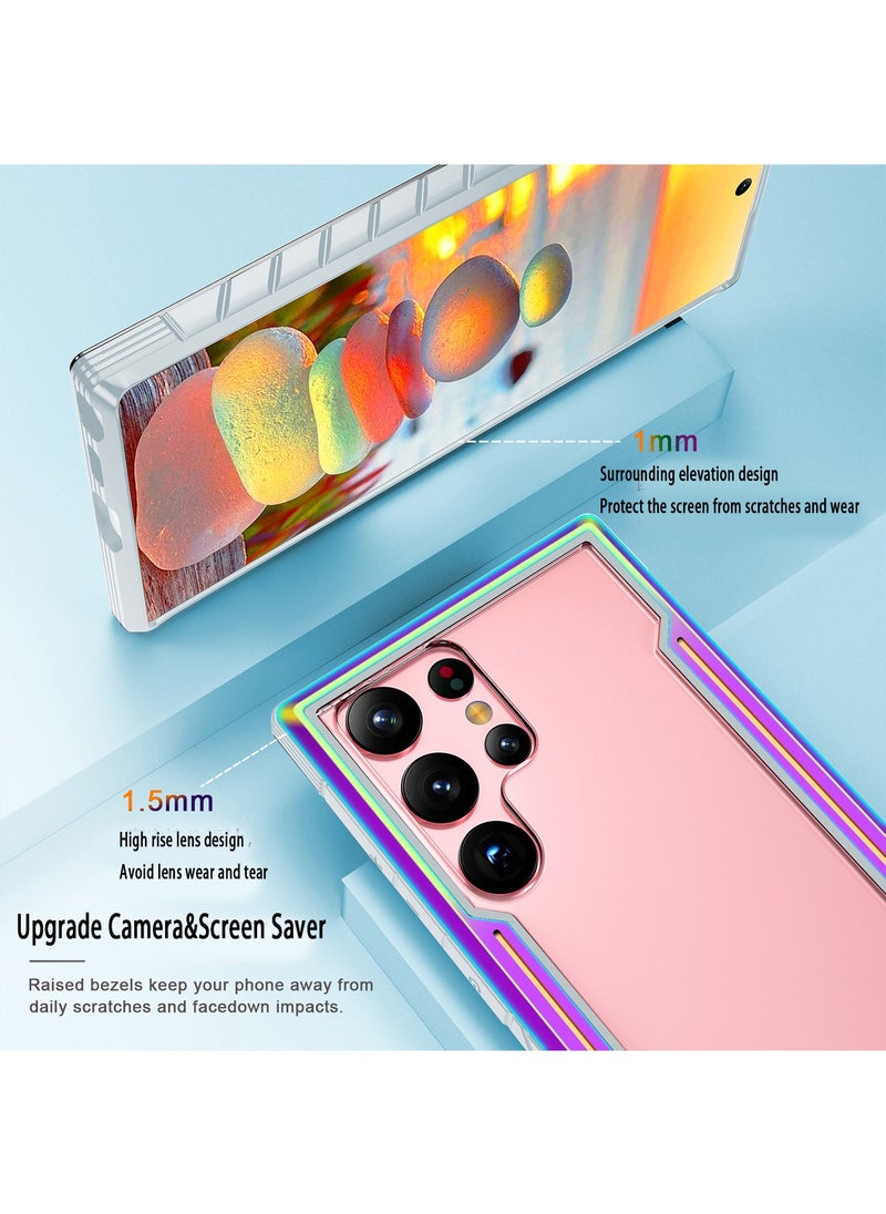 X-level Samsung Galaxy S24 Ultra Clear Case Cover Protection with Alloy Edge 3 meter high Anti-drop Comfortable Touch back Cover Support wireless Charging Camera len Protector Shell for Galaxy S24 Ultra  - Image 4