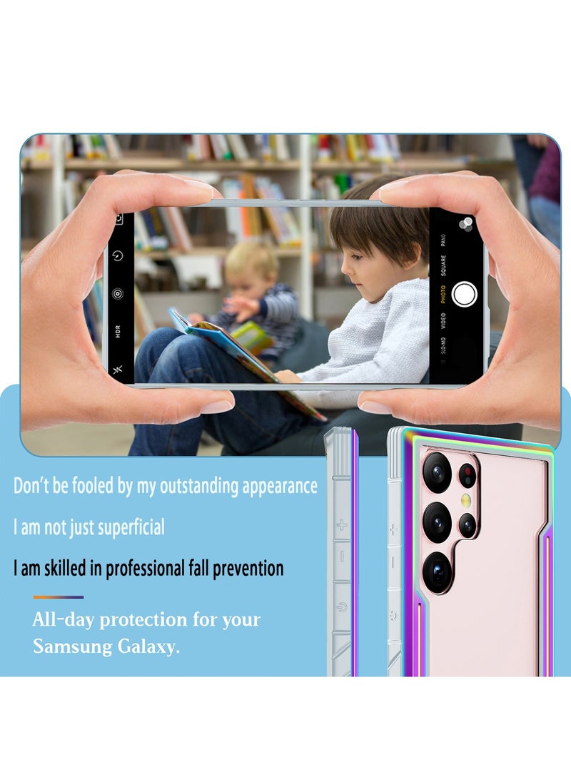 X-level Samsung Galaxy S24 Ultra Clear Case Cover Protection with Alloy Edge 3 meter high Anti-drop Comfortable Touch back Cover Support wireless Charging Camera len Protector Shell for Galaxy S24 Ultra  - Image 5