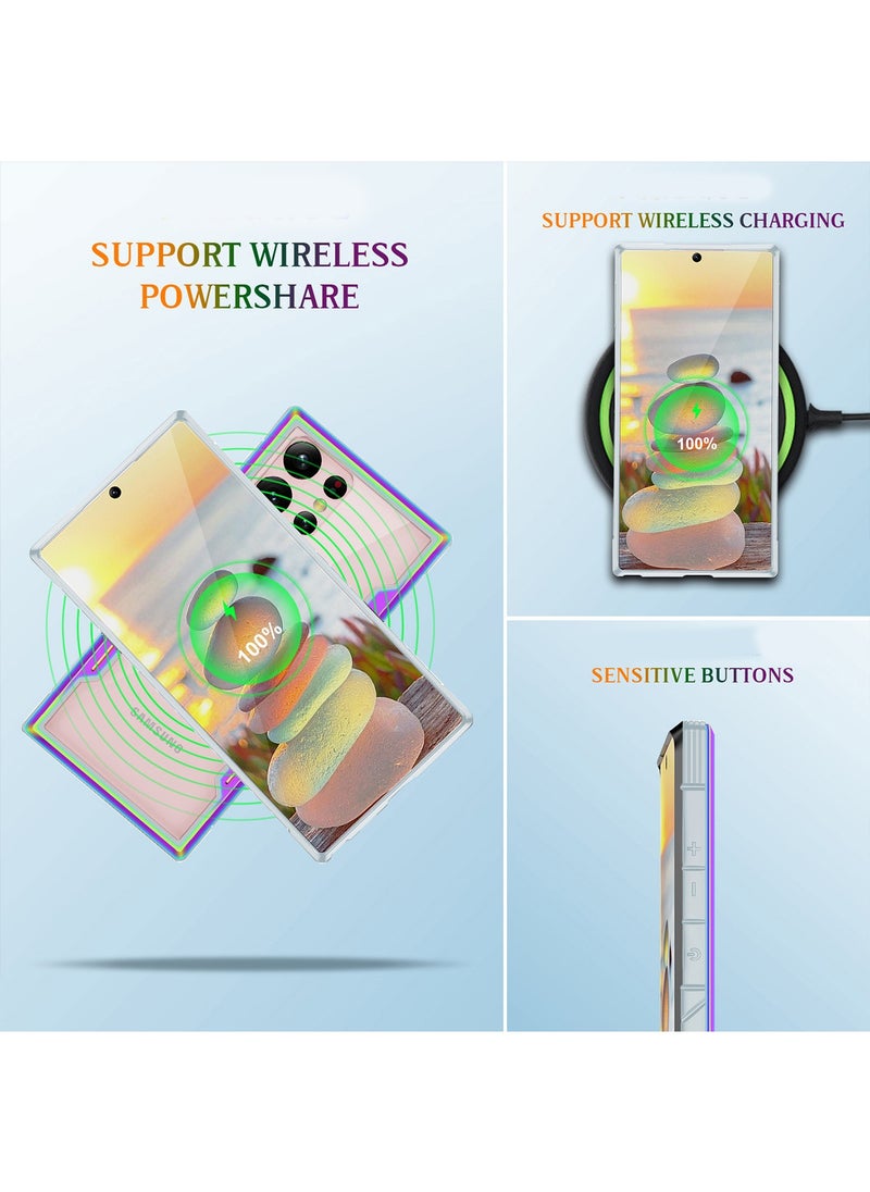 X-level Samsung Galaxy S24 Ultra Clear Case Cover Protection with Alloy Edge 3 meter high Anti-drop Comfortable Touch back Cover Support wireless Charging Camera len Protector Shell for Galaxy S24 Ultra  - Image 2