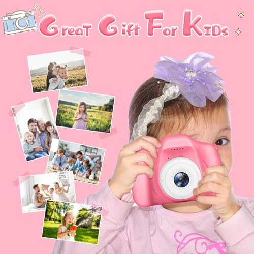 Storio Kids Digital Camera Toy 3.0MP 1080P HD Video Camera with 2-Inch Screen | USB Rechargeable Mini Camera | Educational Toy & Birthday Gift for Boys & Girls Age 3–12 | Supports 32GB SD Card - Pink - Image 5