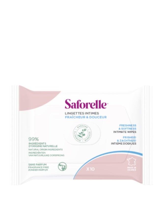 Saforelle Soft Intimate Wipes x10 - Image 1