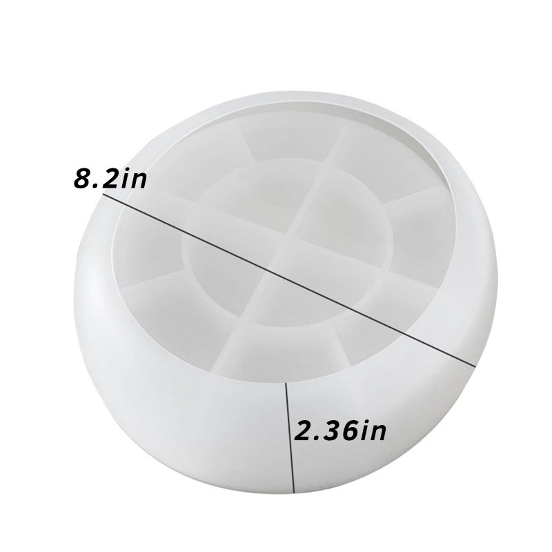 japleed Big Round Bowl Resin Mold 8.2in Large Silicone Container Epoxy Resin Concrete Candle Holder Trinket Box Succulent Plant Pot Bathroom Vanity Tray Storage Craft Making Decoration - Image 2