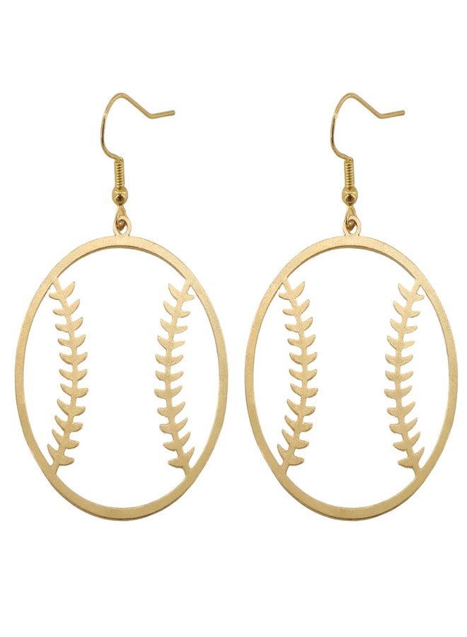 Bmpzery Baseball Earrings for Women,Gold Baseball Earrings Dangle Hoop,Fashion Ball Shape Earring Sports Jewelry Accessories,Gifts for Women Sports Earring Party Outfit Jewelry Accessories - Image 1