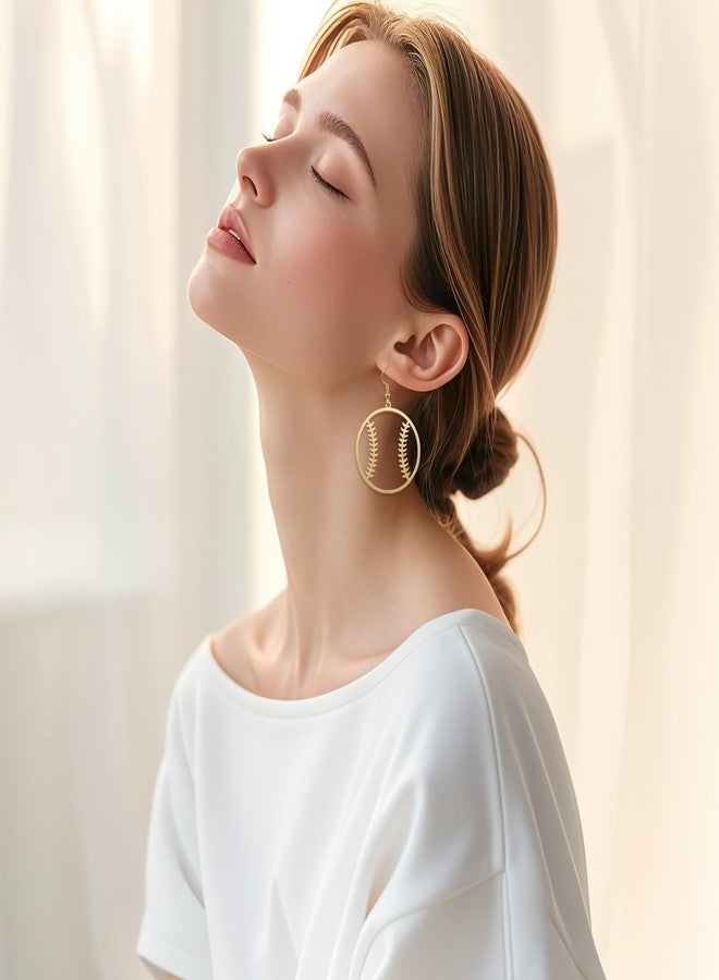 Bmpzery Baseball Earrings for Women,Gold Baseball Earrings Dangle Hoop,Fashion Ball Shape Earring Sports Jewelry Accessories,Gifts for Women Sports Earring Party Outfit Jewelry Accessories - Image 5