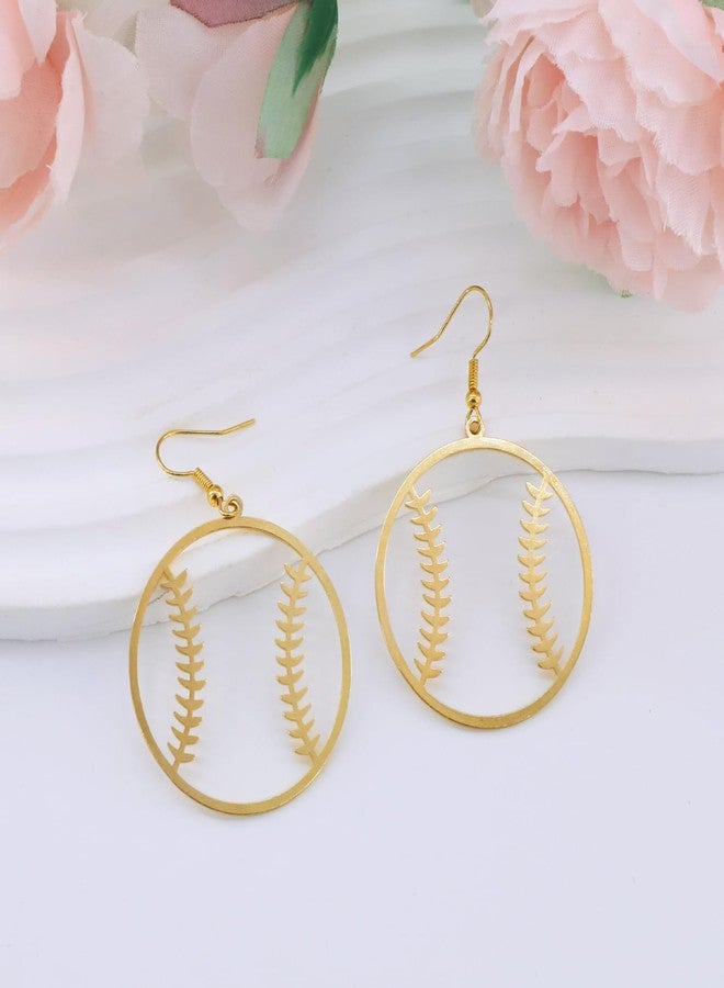 Bmpzery Baseball Earrings for Women,Gold Baseball Earrings Dangle Hoop,Fashion Ball Shape Earring Sports Jewelry Accessories,Gifts for Women Sports Earring Party Outfit Jewelry Accessories - Image 4