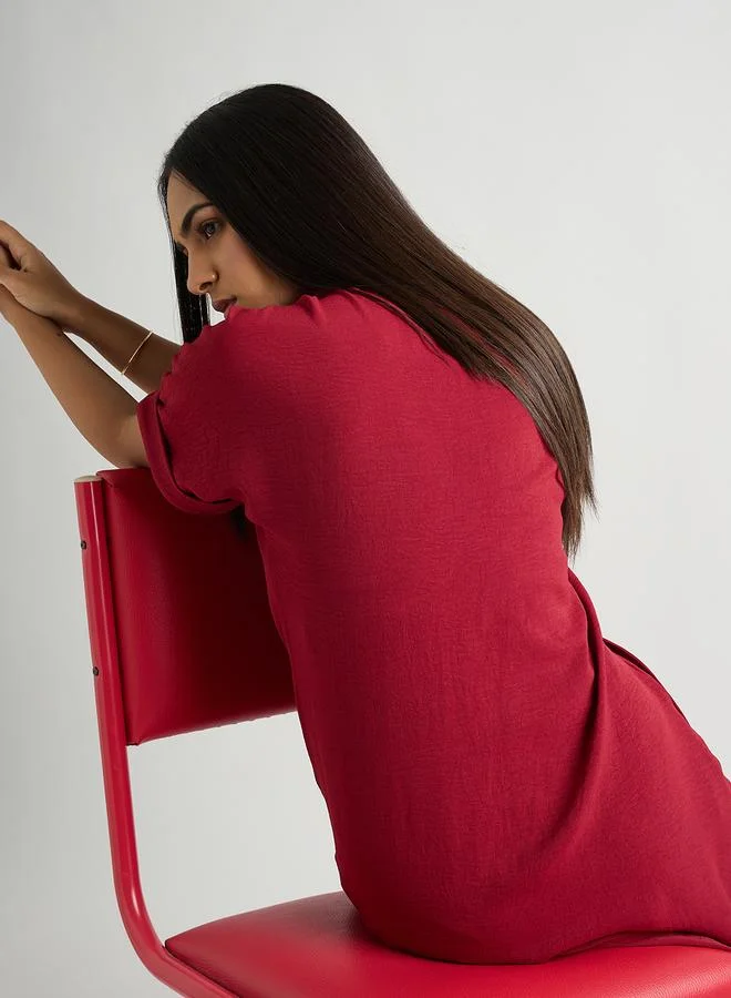 Femmella  Women Deep Red A-Line Maxi Dress for Women | Best Price UAE