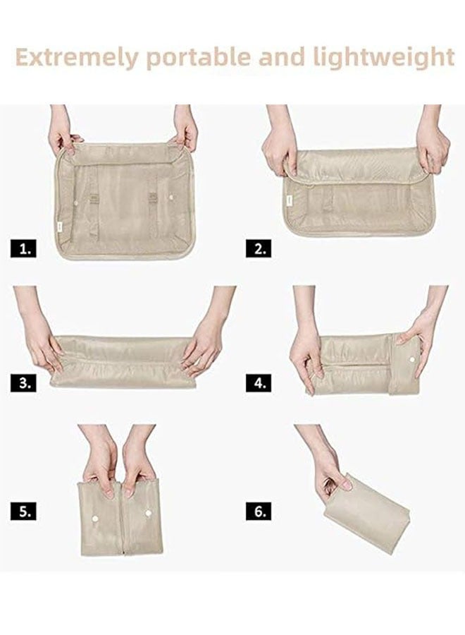 Hanayo 7 Pcs Luggage Organizer Bags Set Multifunction Packing Cubes Travel Packing Cubes Waterproof Luggage Organiser Suitcase Bag Travel Essential for Carry on Luggage(Beige) - Image 3