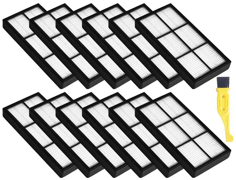 MZY LLC MZY LLC 12 Pack Hepa Filter Filters Replacement For irobot Roomba 800 900 series 860 870 871 880 960 980 Robotic Vacuum Parts 