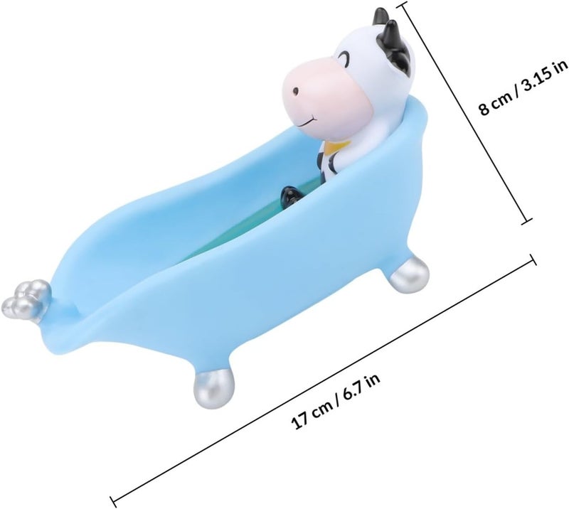Lovely Cartoon Animal Soap Box Drain Tray Blue Basin Bathtub Soap Holder Summer Bathroom Shelf for Household Use - Image 2
