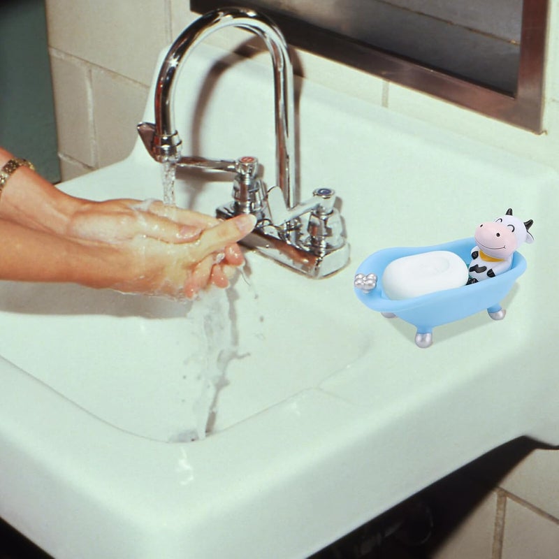 Lovely Cartoon Animal Soap Box Drain Tray Blue Basin Bathtub Soap Holder Summer Bathroom Shelf for Household Use - Image 5