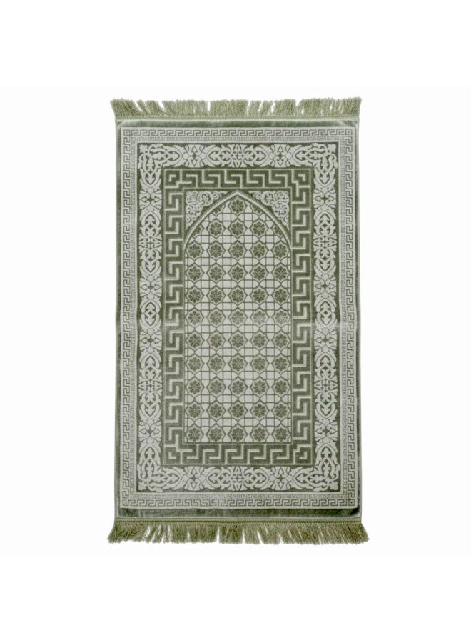 Museum Memory Foam Prayer Mat Safaa. Velvet Comfortable Prayer Rug. Elegant Essential Design Sajadah with Foam. - Image 1