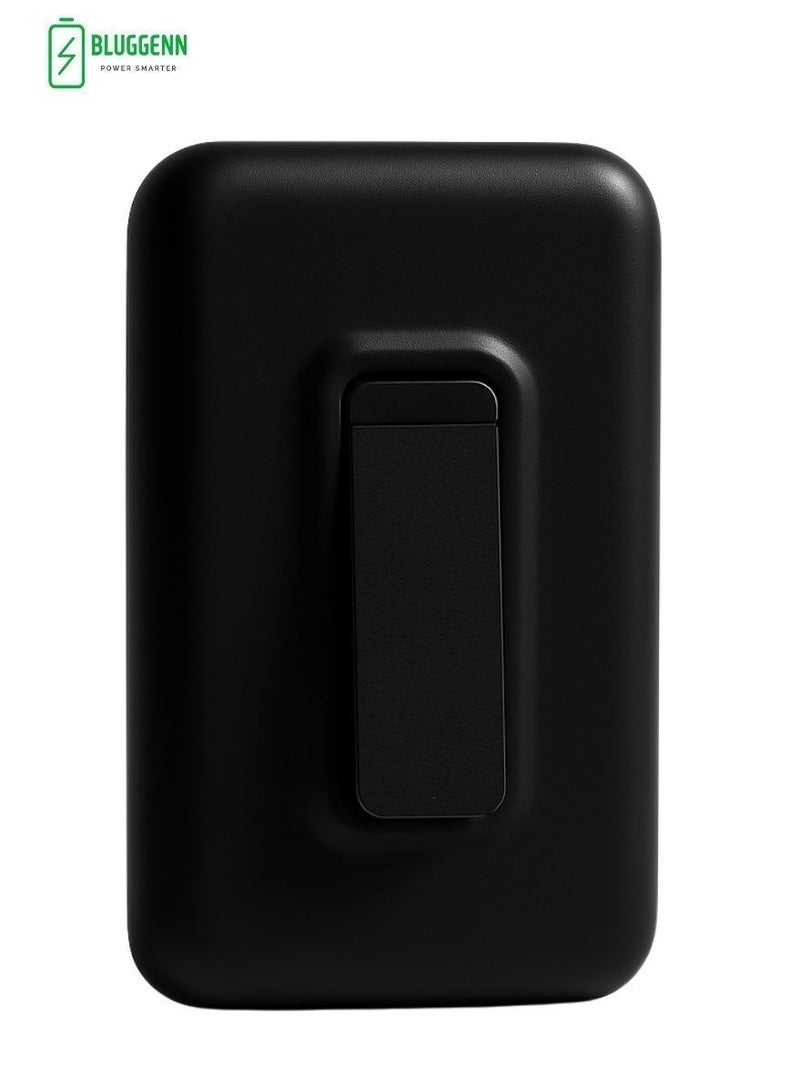 بلجن باور بنك شاحن متنقل مغناطيسي 10000mAh شحن فائق السرعة 20W⚡🚀 مع ستاند خلفي قابل للطي  - تصميم مدمج أنيق - متوافق مع iPhone MagSafe - Image 2