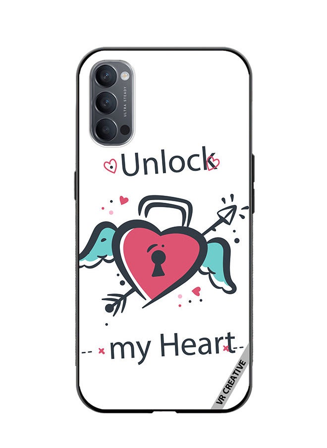 VR CREATIVE - Protective Case Cover For Oppo Reno4 Pro 5G Unlock My Heart Design Multicolour - Image 1