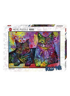 1000- Pieces Devoted 2 Cats Jigsaw Puzzle